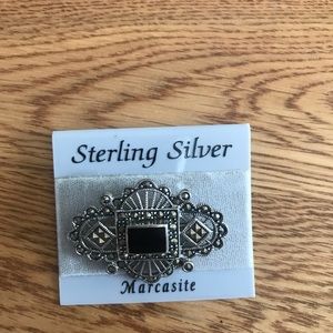 Vintage Sterling Silver Marcasite pin/brooch